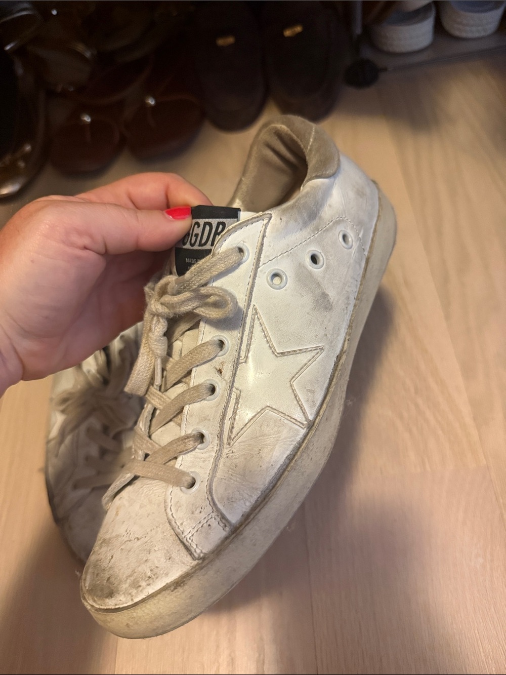 Golden Goose White and Beige Sneakers - Picture 3 of 6